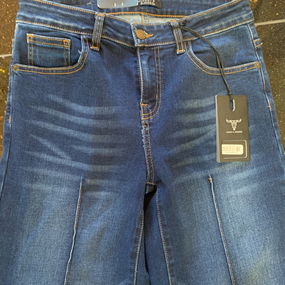 Lucky & Blessed High Rise Blue Jeans